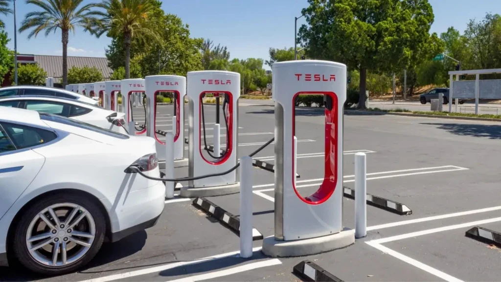 Ultimate Guide to Electric Vehicles Charging Station Fast EV charging at Tesla Supercharger station