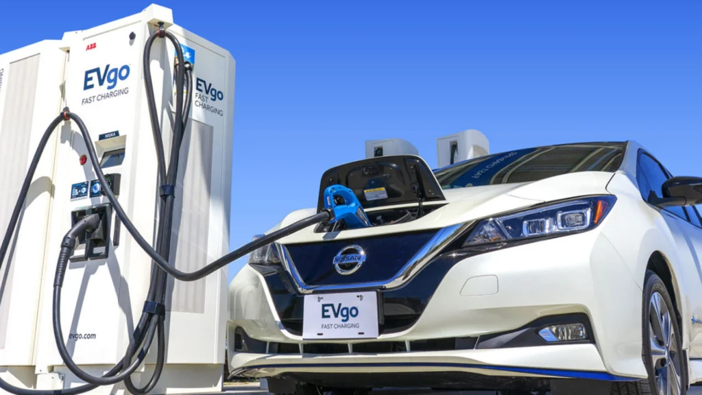 EVgo fast charging station for EV cars